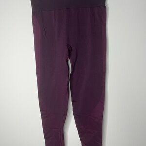 PINK Victoria's Secret Maroon Leggings Stretchy Athletic Bottoms